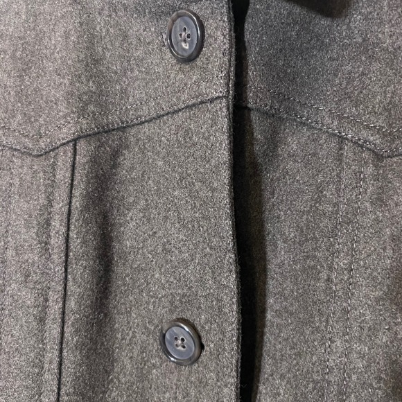 J. Crew Wool Blend Belted Coat in Dark Olive,‎ Women's Size Large - Picture 3 of 11